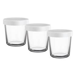 Lot de 3 pots en verre pour...